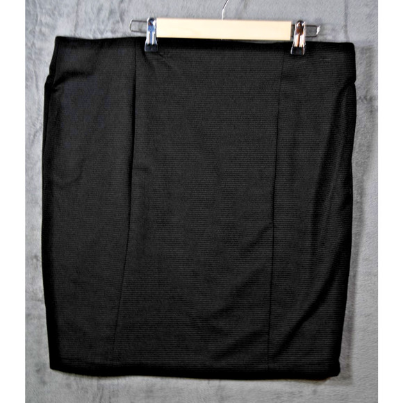 ELLE Womens XXL Black Pencil Skirt Wide Elastic Pull On - Picture 1 of 5